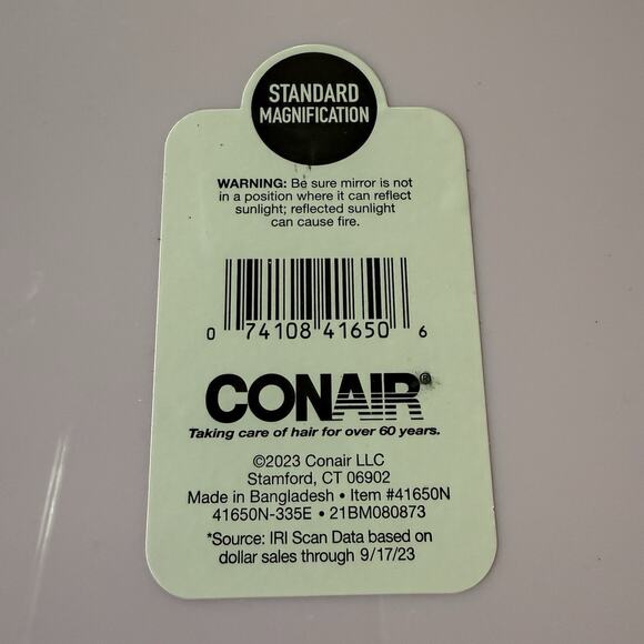 Conair Large Handheld Mirror Hair Face Body Standard Magnification - Picture 9 of 12